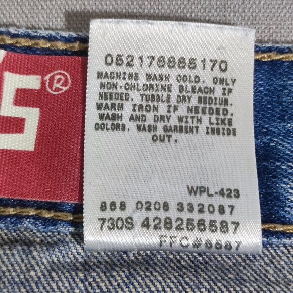 Levi's 511 jeans men's size W28XL28 medium washed blue slim fit straight jeans - Picture 9 of 16